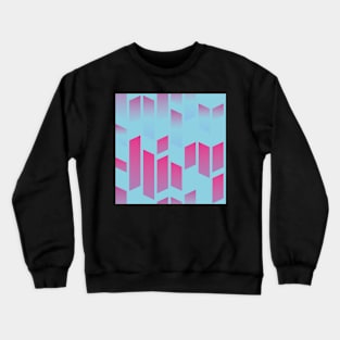 Pink abstract parallel rectangle shapes Crewneck Sweatshirt